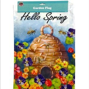 Garden Yard Flag Bee’s with Beehive Floral Colorful Multicolor 12 X 18 in